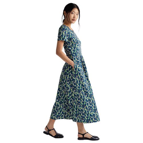 Seasalt Cornwall S/S Veronica Dress - Painty Bluebell Dark Voyage